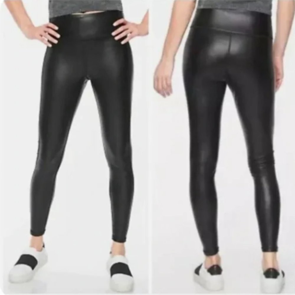 Athleta All Over Gleam Tight Legging Vegan Leather